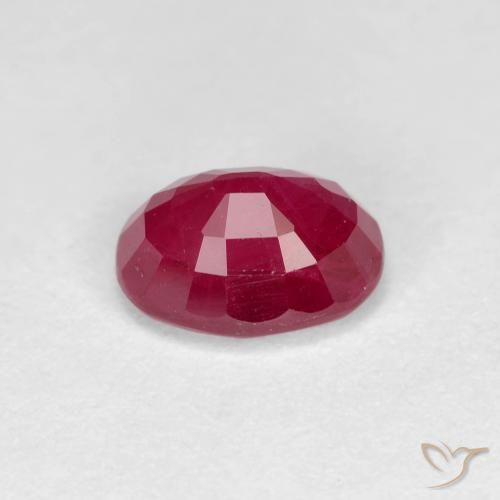 Rubí Rojo medio natural de 1.28 ct, Ovalada, VS-SI
