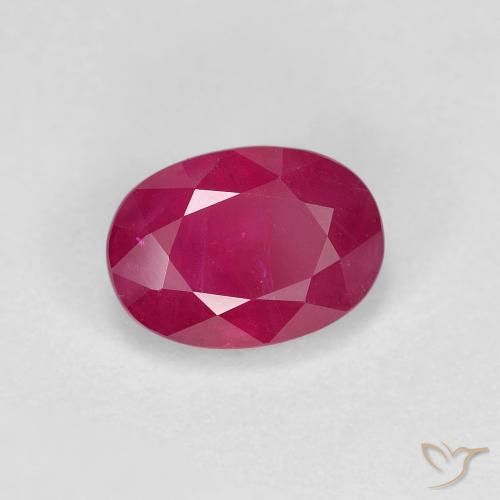 Rubí Rojo rosado natural de 1.23 ct, Ovalada, VS-SI
