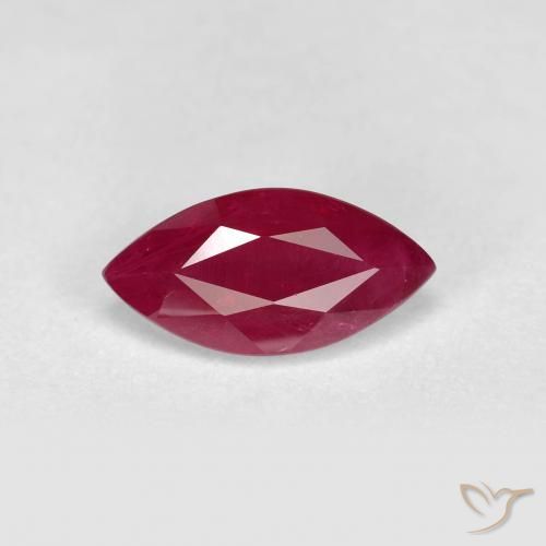 Rubí Rojo medio natural de 1.28 ct, Marquesa, VS-SI