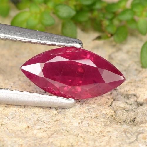 Rubí Rojo rosado natural de 1.12 ct, Marquesa, VS-SI