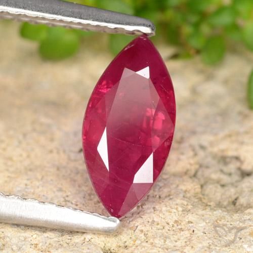 Rubí Rojo rosado natural de 1.12 ct, Marquesa, VS-SI