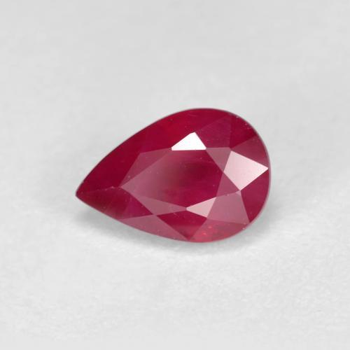 Rubí Rojo sangre natural de 1.02 ct, En forma de pera, VS-SI