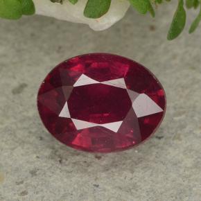 Rubí roja rosa natural de 1,60 ct, corte óvalo, VS-SI