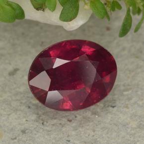 Rubí roja rosa natural de 1,60 ct, corte óvalo, VS-SI