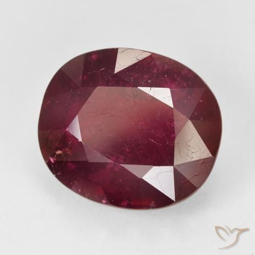 Rubí Rojo oscuro natural de 17.06 ct, Ovalada, VS-SI