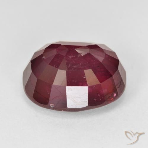 Rubí Rojo oscuro natural de 17.06 ct, Ovalada, VS-SI