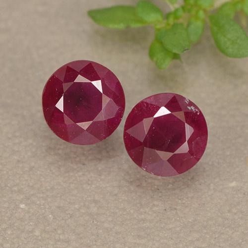 Gemas de Rubí Rojo mermelada natural de 1.11 ct, Corte Redondo, VS-SI