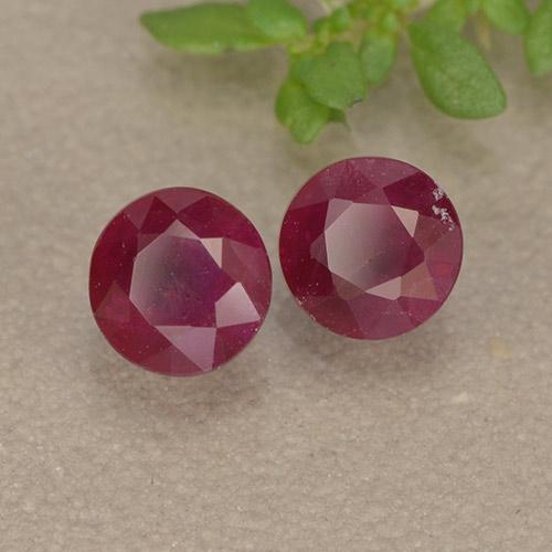 Gemas de Rubí Rojo mermelada natural de 1.11 ct, Corte Redondo, VS-SI