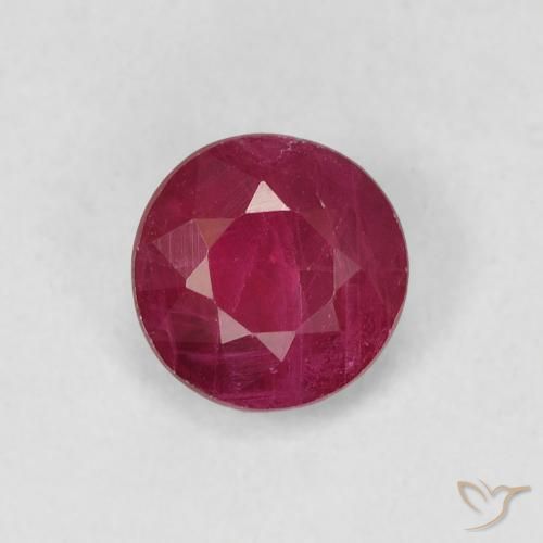 0.79ct Natural Carmesí intenso Rubí, Redondo, VS-SI