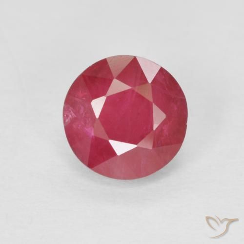0.92ct Natural Carmesí intenso Rubí, Redondo, VS-SI