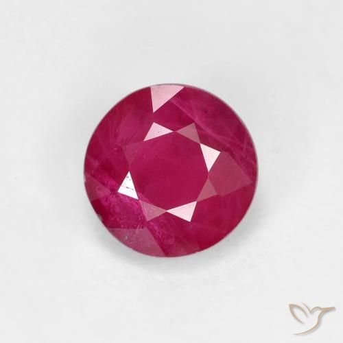 0.79ct Natural Rosado rojizo Rubí, Redondo, VS-SI