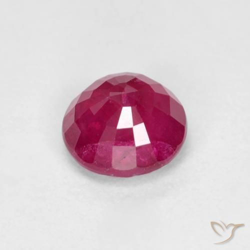 Rubí Rosado rojizo natural de 0.79 ct, Redondo, VS-SI
