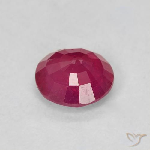 Rubí Rosado rojizo natural de 0.78 ct, Redondo, VS-SI