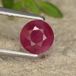 Rubí rojo rosado natural de 0,85 ct, corte redondo, VS-SI