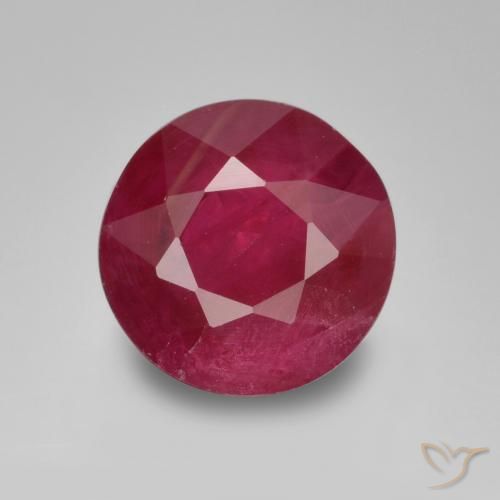 0.94ct Natural Rojo medio Rubí, Redondo, VS-SI