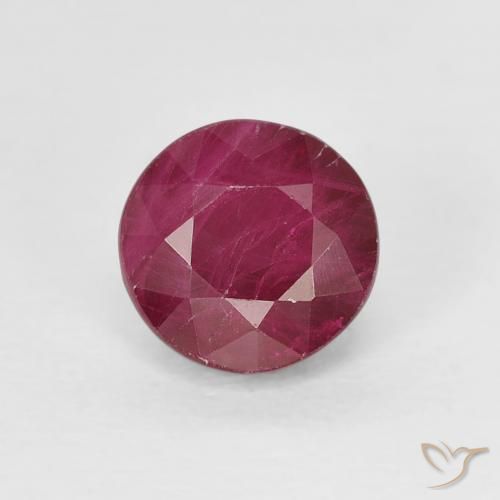 1.02ct Natural Rojo oscuro Rubí, Redondo, VS-SI