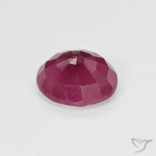 Rubí Rojo rosado natural de 0.80 ct, Redondo, VS-SI