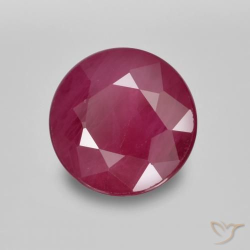 0.88ct Natural Rojo medio Rubí, Redondo, VS-SI