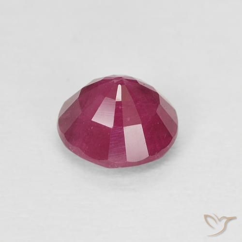 Rubí Rojo rosado natural de 0.83 ct, Redondo, VS-SI