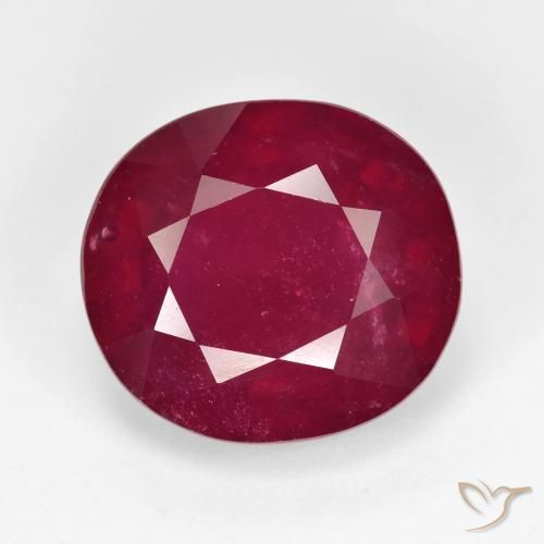 13.44ct Natural Rojo oscuro Rubí, Ovalada, VS-SI