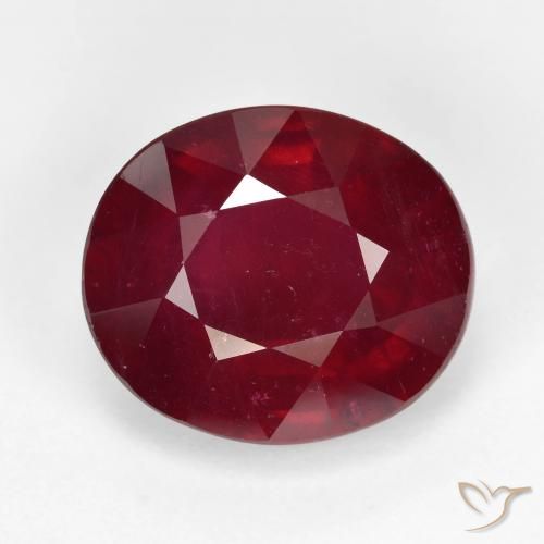 9.58ct Natural Rojo oscuro Rubí, Ovalada, VS-SI