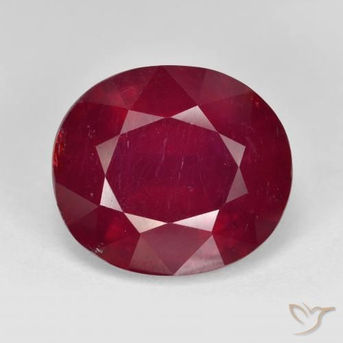13.50ct Natural Rojo oscuro Rubí, Ovalada, VS-SI