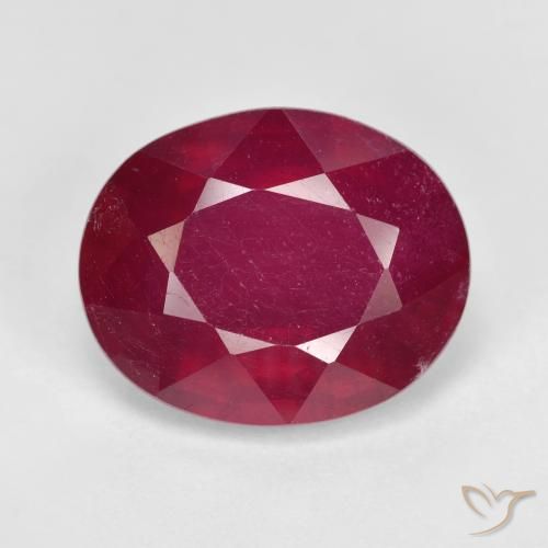 12.82ct Natural Rojo oscuro Rubí, Ovalada, VS-SI