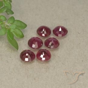 Gemas de Rubí Rojo vino natural de 1.50 ct, Redondo, VS-SI