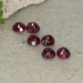 Gemas de Rubí Rojo oscuro natural de 1.85 ct, Redondo, VS-SI