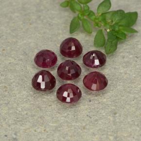 Gemas de rubí rojo sangre natural de 1,68 ct, corte redondo, VS-SI