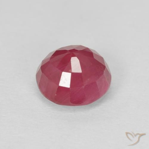 Rubí Rosado rojizo natural de 1.09 ct, Redondo, VS-SI