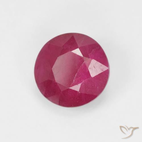 Rubí Rojo mermelada natural de 0.97 ct, Redondo, VS-SI