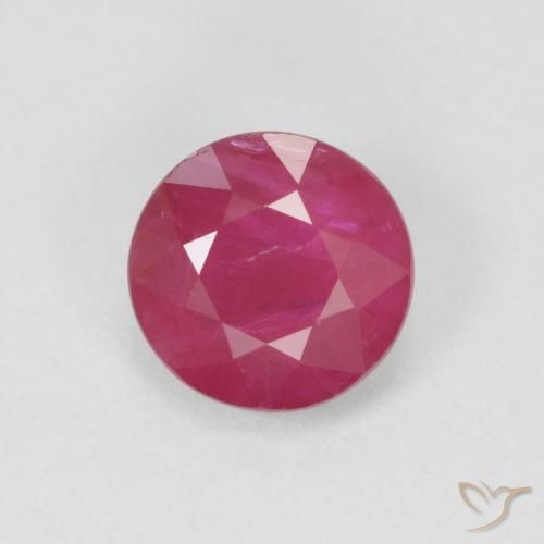 0.84ct Natural Rojo rosado Rubí, Redondo, VS-SI