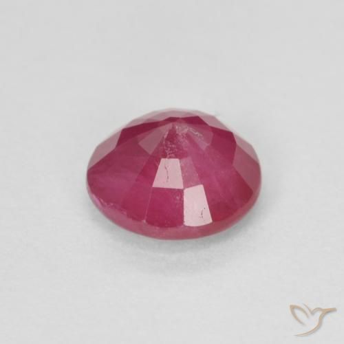 Rubí Rojo rosado natural de 0.84 ct, Redondo, VS-SI