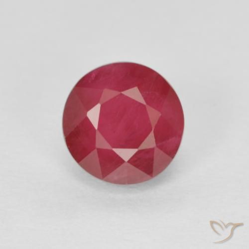 0.96ct Natural Carmesí intenso Rubí, Redondo, VS-SI