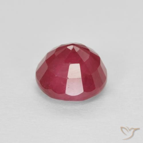 Rubí Carmesí intenso natural de 0.96 ct, Redondo, VS-SI