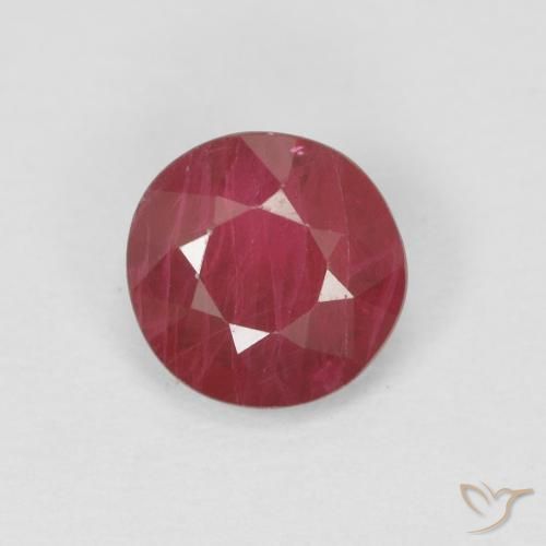 0.87ct Natural Rojo medio Rubí, Redondo, VS-SI