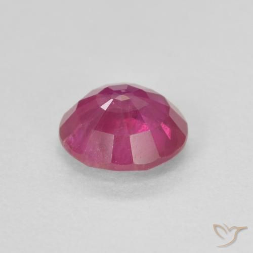 Rubí Rosado rojizo natural de 0.82 ct, Redondo, VS-SI