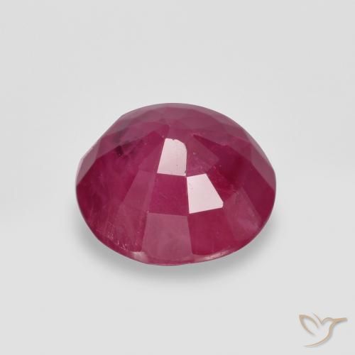 Rubí Rojo medio natural de 1.12 ct, Redondo, VS-SI