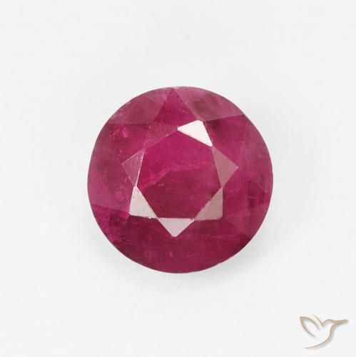 0.80ct Natural Rojo rosado Rubí, Redondo, VS-SI