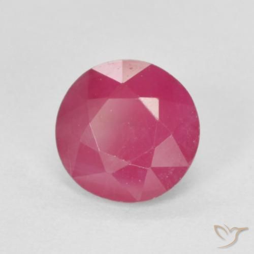 Rubí Rojo rosado natural de 1.19 ct, Redondo, VS-SI