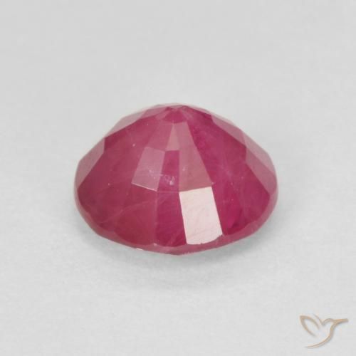 Rubí Rojo rosado natural de 1.19 ct, Redondo, VS-SI