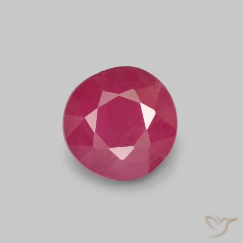 0.77ct Natural Rojo rosado Rubí, Redondo, VS-SI