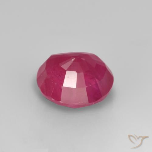 Rubí Rojo rosado natural de 0.77 ct, Redondo, VS-SI
