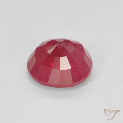Rubí Rojo medio natural de 1.05 ct, Redondo, VS-SI