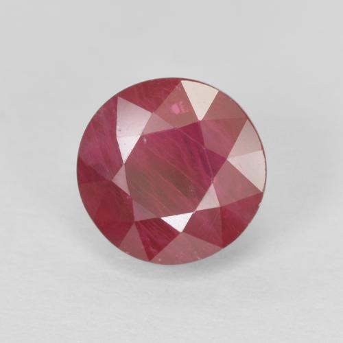 Rubí Rosado rojizo natural de 1.42 ct, Corte Redondo, VS-SI