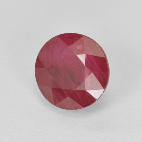 Rubí Rosado rojizo natural de 1.42 ct, Corte Redondo, VS-SI