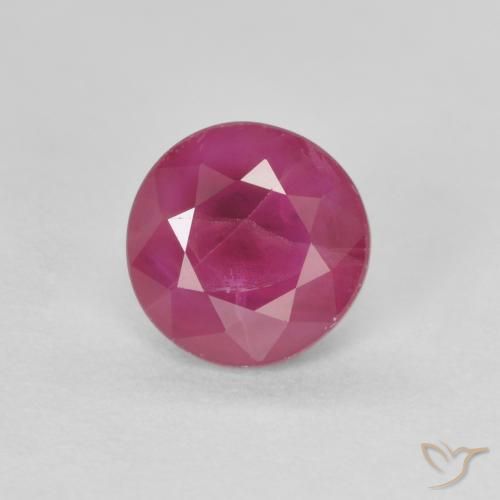 0.71ct Natural Rosado rojizo Rubí, Redondo, VS-SI
