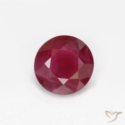 0.99ct Natural Rojo mermelada Rubí, Redondo, VS-SI