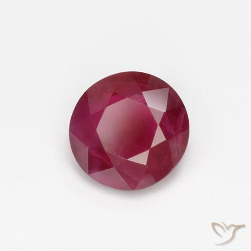 Rubí Rojo mermelada natural de 0.99 ct, Redondo, VS-SI